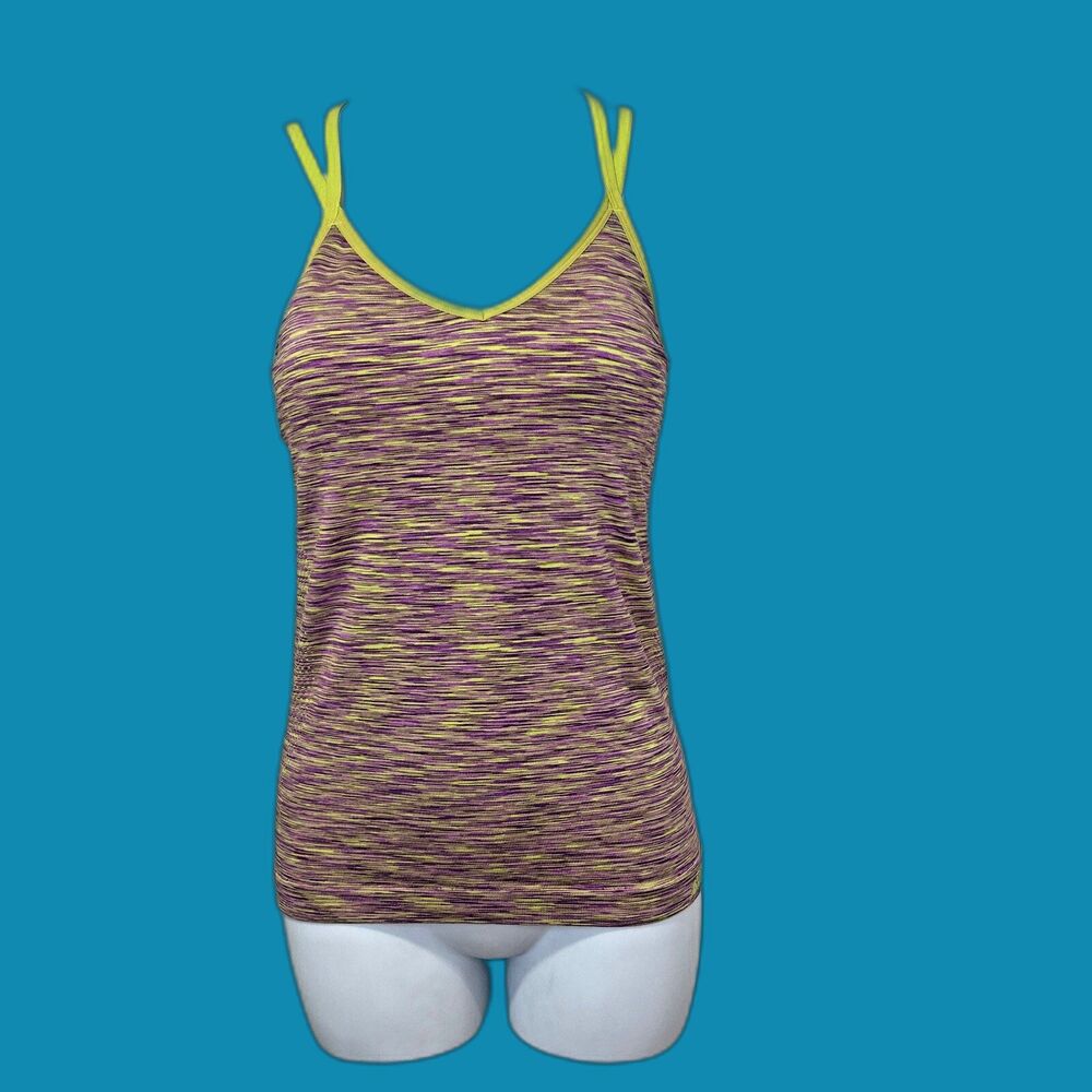 Avia Athletic Womens Top Spaghetti Straps Racerback Removable Cups Size Medium